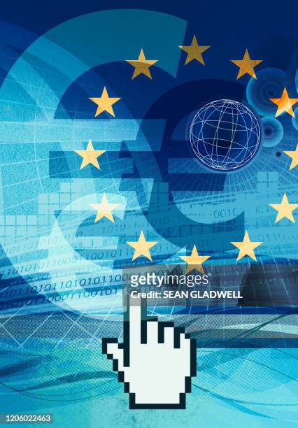 digital euro - all european currencies stock pictures, royalty-free photos & images