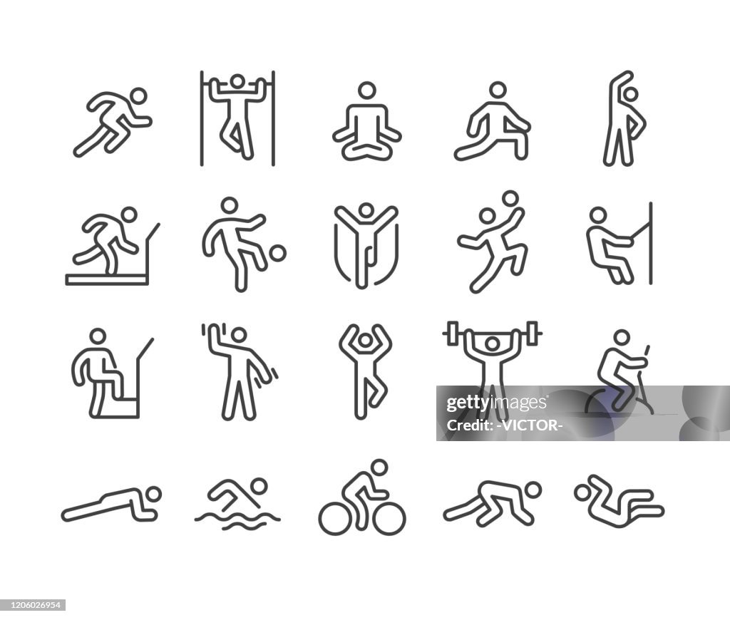 Fitness Method Icons - Classic Line Series