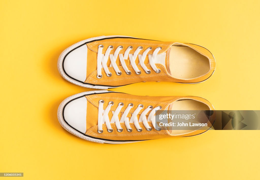 Yellow sneakers