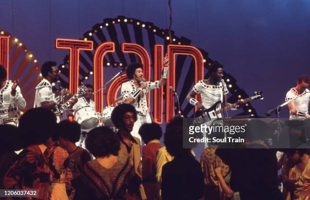 The Commodores featuring Lionel Richie perform on Soul Train episode 172, aired 2/21/1976. .