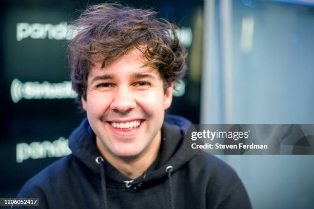 David Dobrik visits SiriusXM Studios on February 13, 2020 in New York City.