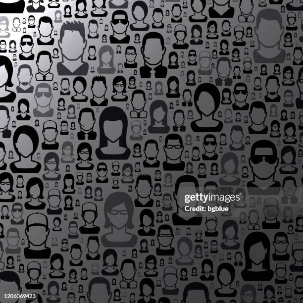 abstract gray background - people pattern - man dark background stock illustrations