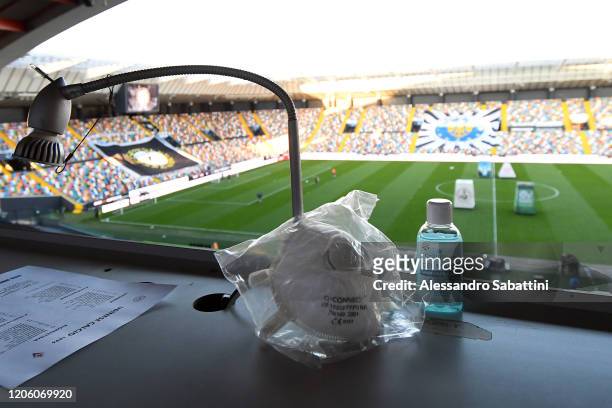 General view inside the stadio Friuli before the Serie A match between Udinese Calcio and ACF Fiorentina at Stadio Friuli on March 08, 2020 in Udine,...