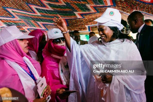 Mauritania's Minister of Social, Child and Family Affairs Neina Kane visits Atar, northwestern Mauritania on International Women's Day on March 8,...
