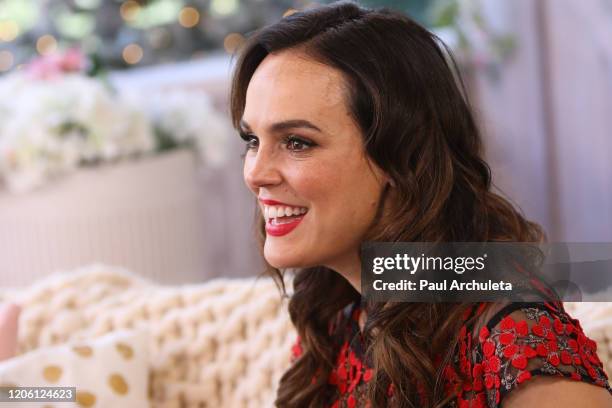 Actress Erin Cahill visits Hallmark Channel's "Home & Family" at Universal Studios Hollywood on February 13, 2020 in Universal City, California.