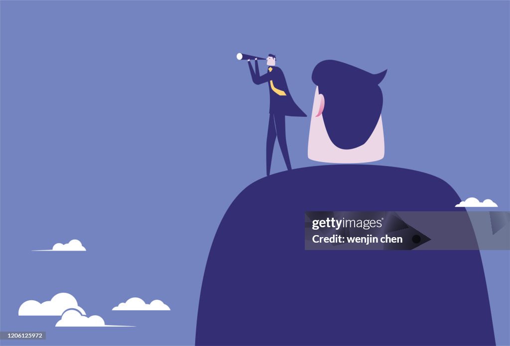 Stehen auf den Schultern der Riesen Aktie Illustration