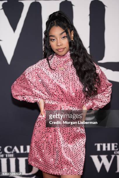 Jadah Marie arrives at the premiere of 20th Century Studios' "The Call Of The Wild" at El Capitan Theatre on February 13, 2020 in Los Angeles,...