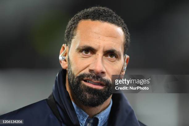 Former United player, Rio Ferdinand during the FA Cup match between Derby County and Manchester United at the Pride Park, Derby on Thursday 5th March...