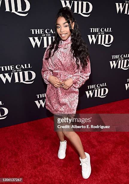 Jadah Marie arrives at the World Premiere of 20th Century Studios' "The Call of the Wild" at the El Capitan Theatre on February 13, 2020 in...