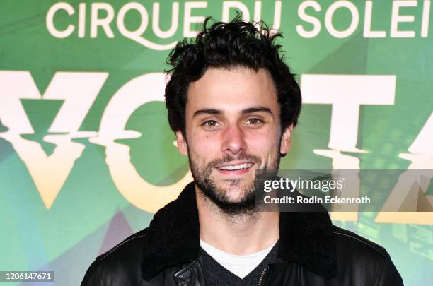 Jack Falahee attends the Cirque Du Soleil VOLTA Equality Night Benefiting Los Angeles LGBT Center at Dodger Stadium on February 13, 2020 in Los...