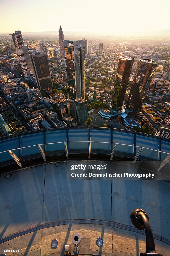 Frankfurt city sunset