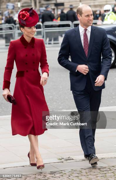 Catherine, Duchess of Cambridge and Prince William, Duke of Cambridge attend the Commonwealth Day Service 2020 at Westminster Abbey on March 9, 2020...
