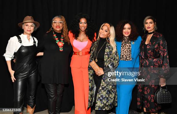 April Walker, founder of Walker Wear, co-director Lisa Cortes, ESSENCE Chief Content and Creative Officer Moana Luu, fashion stylist Misa Hylton,...