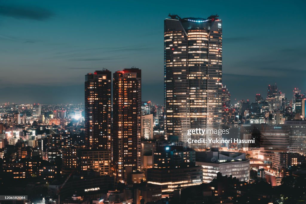 Tokyo skyline at Night