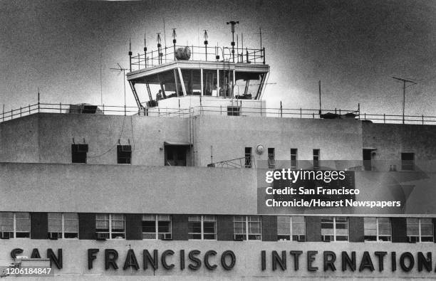 San Francisco International Airport terminal main control tower during the air traffic controllers strike, August 2, 1981 Photo ran , p. 4