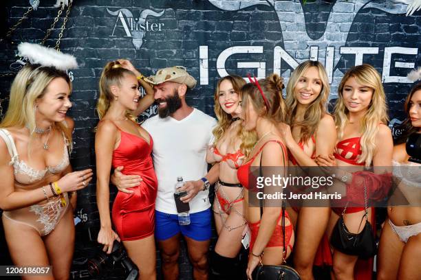 Dan Bilzerian attends Ignite International Brands, Ltd. Introduces Ignite Vodka With it's Annual Valentine's Party on February 13, 2020 in Belair,...