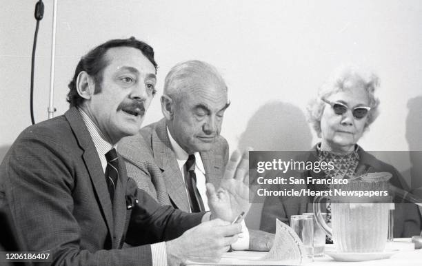 American politician and Gay rights activist Harvey Milk with John Cahill and Helen L. McIntosh, May 19, 1975