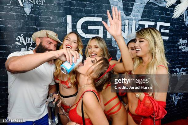 Dan Bilzerian attends Ignite International Brands, Ltd. Introduces Ignite Vodka With it's Annual Valentine's Party on February 13, 2020 in Belair,...