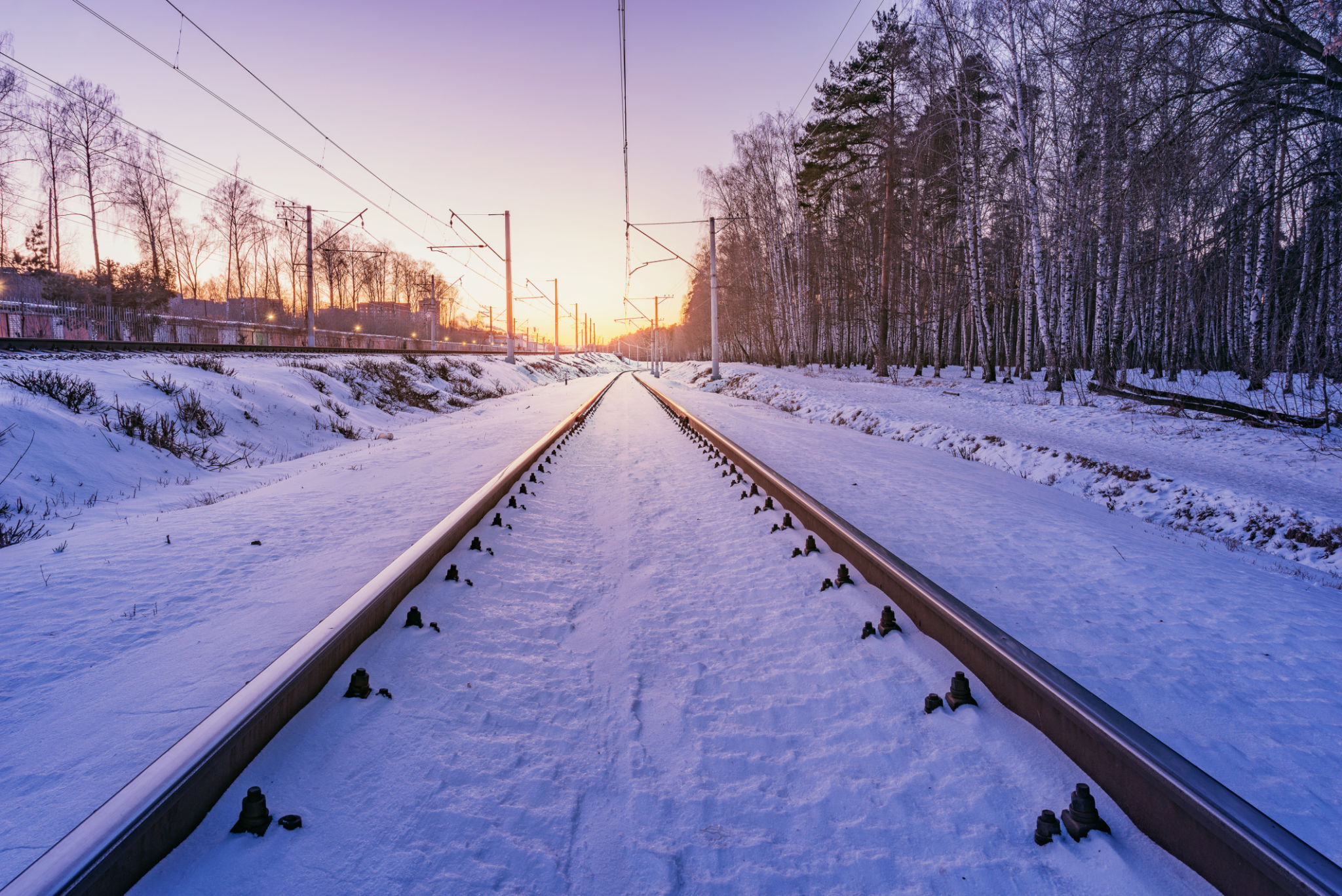 winter railroad
