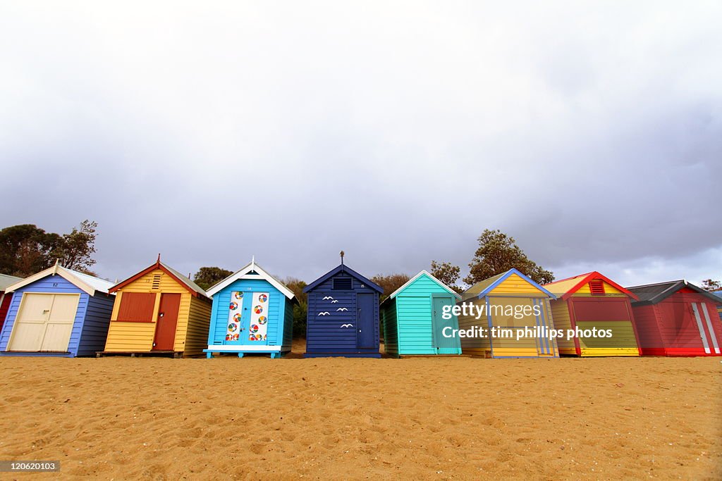 Beach huts melbourne Australia