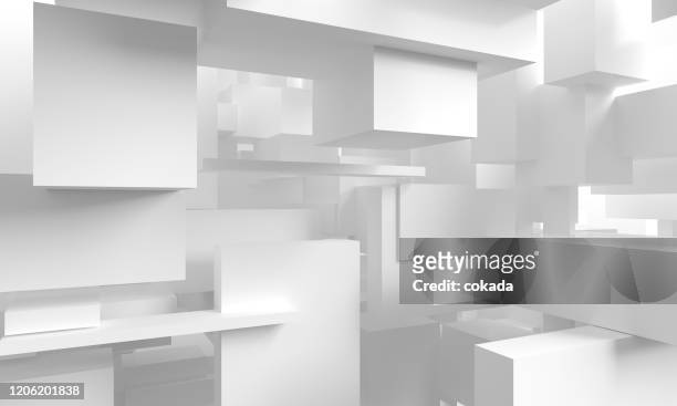 abstract cubes background - geometric architecture stock pictures, royalty-free photos & images