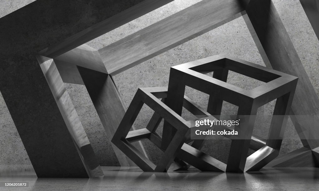 Abstrakte Architekturcubes