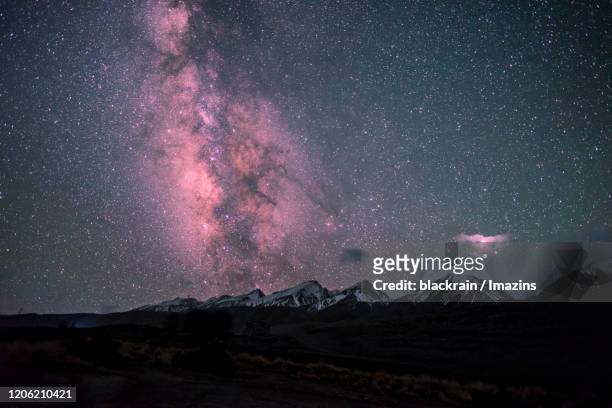 night landscape of panggong lake, ladakh region, india - ladakh region stock pictures, royalty-free photos & images