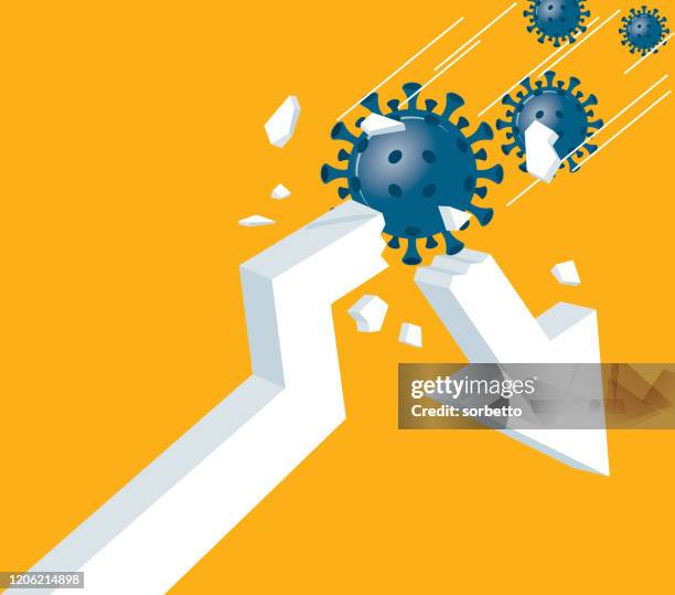 broken arrow - viruses - weakness stock illustrations