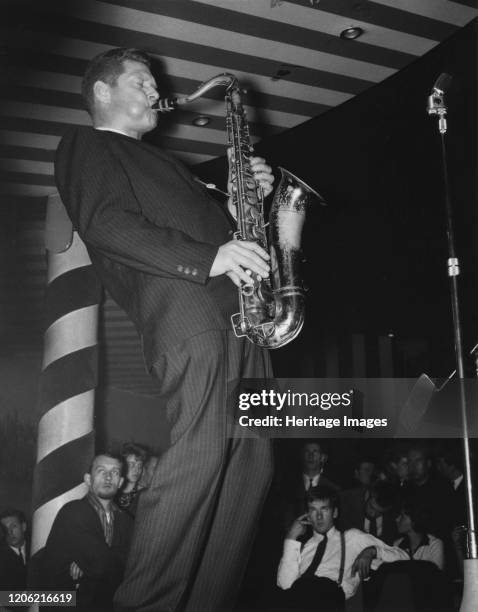 Zoot Sims, Marquee Club, London, 1961. Artist Brian Foskett.