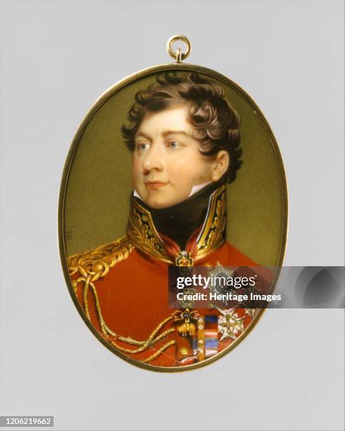 George IV as Prince Regent, after Lawrence, 1816. Artist Henry Bone.