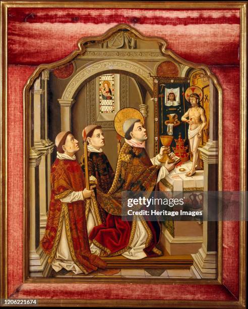 The Mass of Saint Gregory. Artist Spanish Painter .