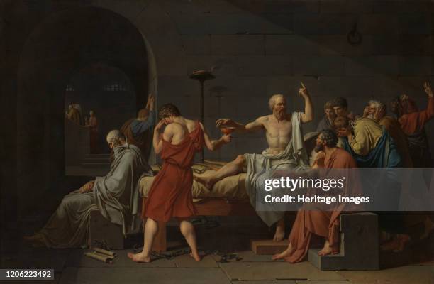 The Death of Socrates, 1787. Artist Jacques-Louis David.