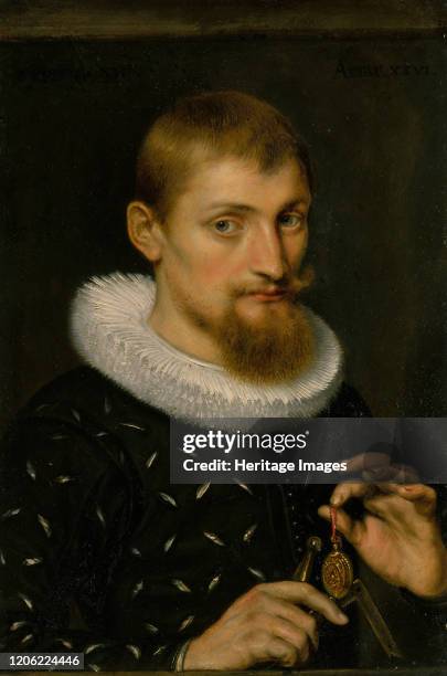 Portrait of a Man, Possibly an Architect or Geographer, 1597. Artist Peter Paul Rubens.