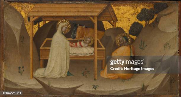 The Nativity, circa 1350. Artist Puccio di Simone.
