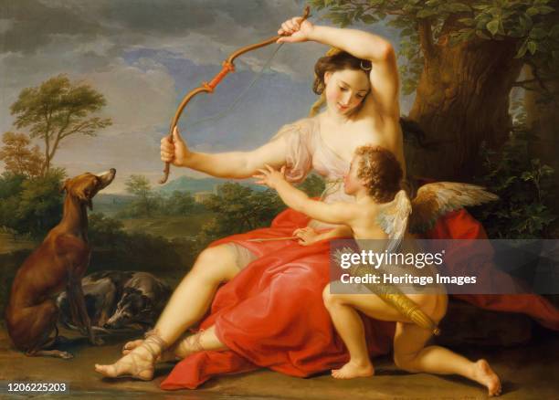 Diana and Cupid, 1761. Artist Pompeo Batoni.