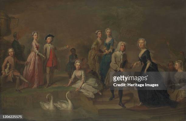 Uvedale Tomkyns Price and Members of His Family, possibly early 1730s. Artist Bartholomew Dandridge.