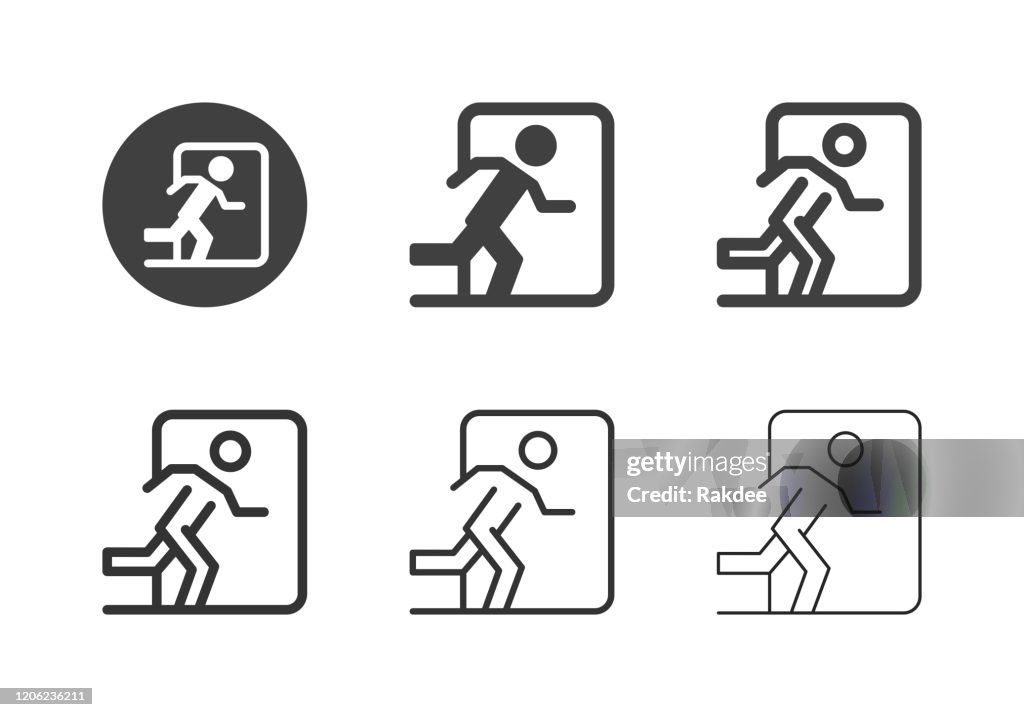 Exit Sign Icons - Multi Series