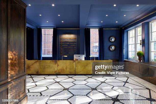 Interior reception view. 21 Soho Square, London, United Kingdom. Architect: Buckley Gray Yeoman, 2018.