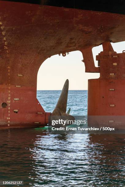 part of ship with ships crew, kabardinka, russia - ship propeller stock pictures, royalty-free photos & images