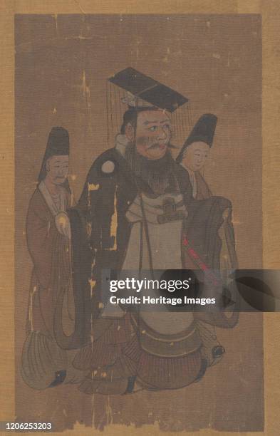 Emperor and Two Attendants. Most likely Ming dynasty . After Yan Liben . Artist Unknown.