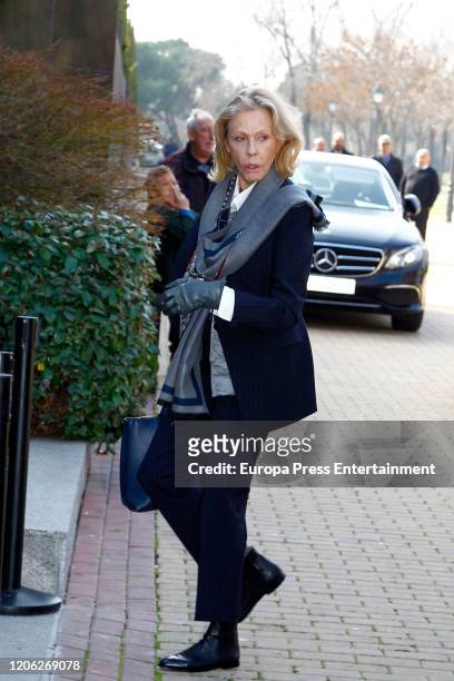 Ana Gamazo attends Cristina de Borbon's funeral chapel on February 14, 2020 in Madrid, Spain.