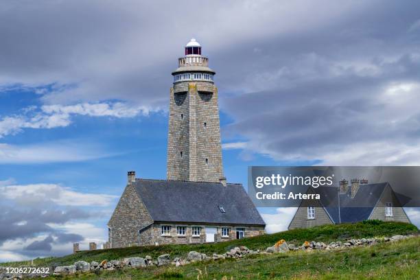 Cap Levi lighthouse at Fermanville, Manche, Cotentin, Normandy, France.