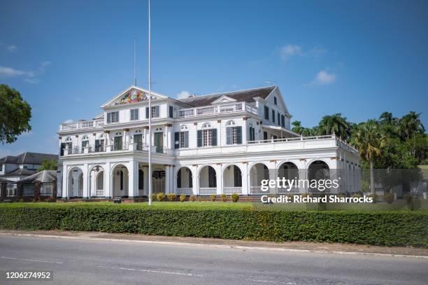 presidential palace, paramaribo, suriname - paramaribo stock-fotos und bilder