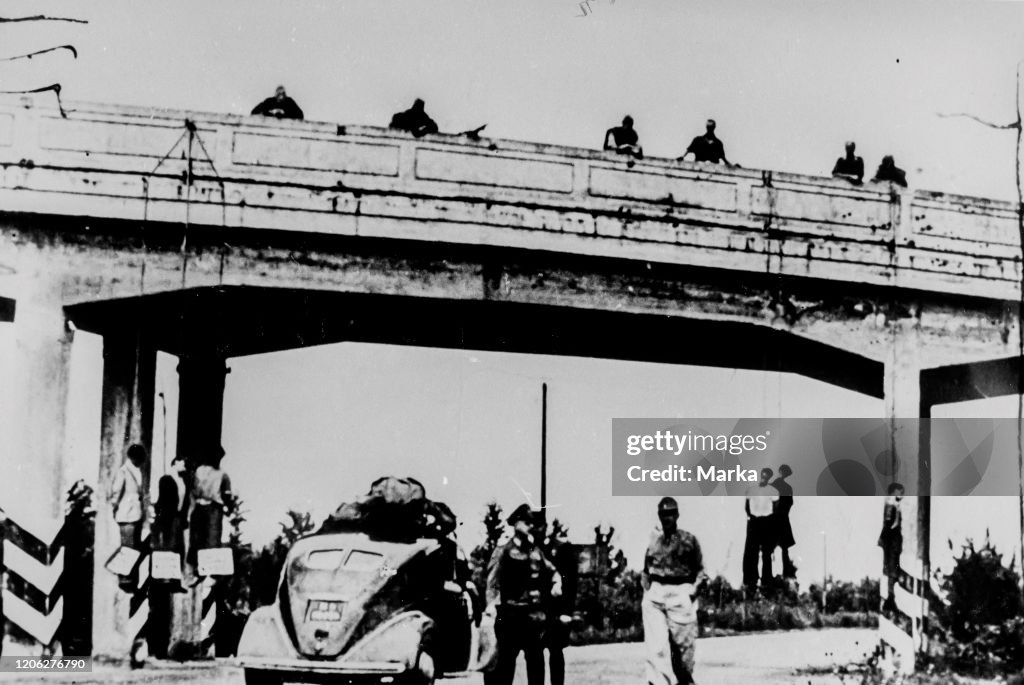 Hanging of partisans, Veneto, second world war, 1944