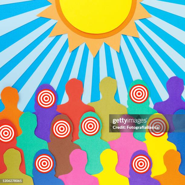 targeted women under the sun - watching sunrise stock illustrations