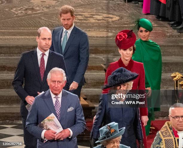 Prince William, Duke of Cambridge, Catherine, Duchess of Cambridge, Prince Harry, Duke of Sussex, Meghan, Duchess of Sussex, Prince Charles, Prince...