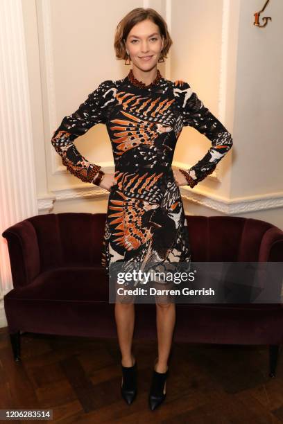 Arizona Muse attends Temperley London Store Event Winter 2020 Collection,during London Fashion Week, on February 14, 2020 in London, England.