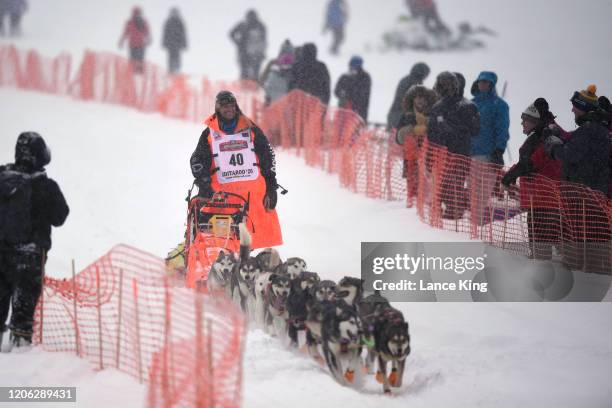 Thomas Waerner drives his team during the restart of the 2020 Iditarod Sled Dog Race at Willow Lake on March 8, 2020 in Willow, Alaska.