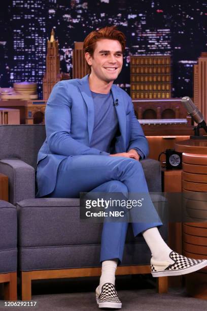 Episode 1221 -- Pictured: Actor KJ Apa during an interview on March 9, 2020 --