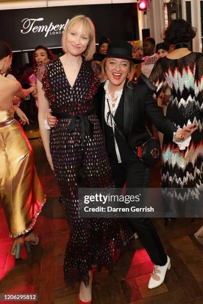 Jade Parfitt and Alice Temperley attend Temperley London Store Event Winter 2020 Collection,during London Fashion Week, on February 14, 2020 in...